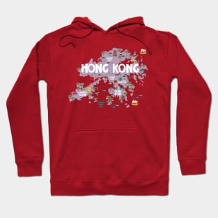 Hong Kong illustrated map Hoodie